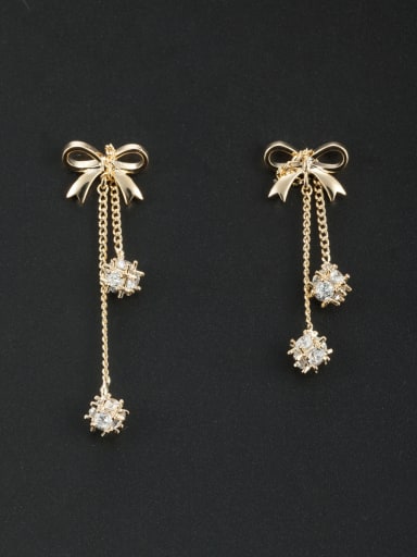 Custom White Butterfly Drop drop Earring with Gold Plated