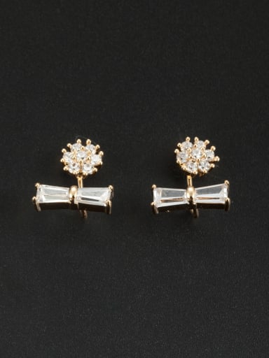Model No DYZ5447-002 Blacksmith Made Gold Plated Zircon Butterfly Studs stud Earring