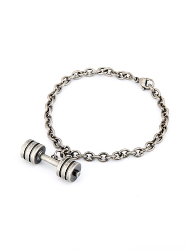 Personalized Silver-Plated Titanium Silver Personalized Bracelet