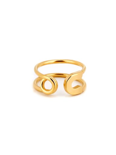 Gold Statement Band band ring with Gold Plated Titanium