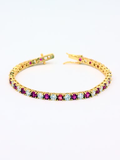 Custom Multicolor Bracelet with Gold Plated Copper