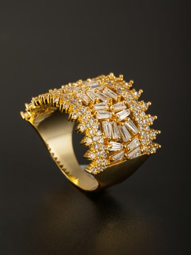 GODKI Luxury Women Wedding Dubai Model No AG044952R A Gold Plated Copper Stylish Zircon Ring Of