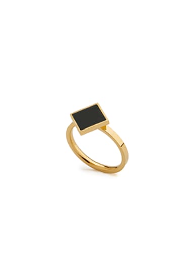 The new Gold Plated Stainless steel Geometric Band band ring with Gold