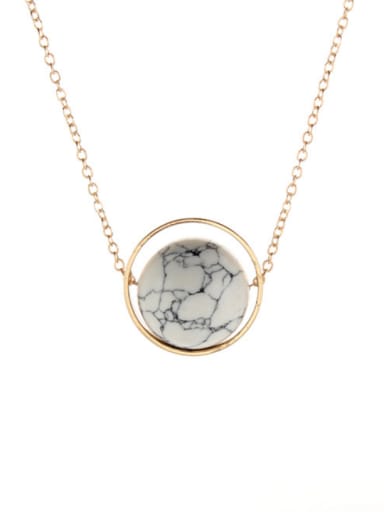 Gold Plated Zinc Alloy Round Necklac