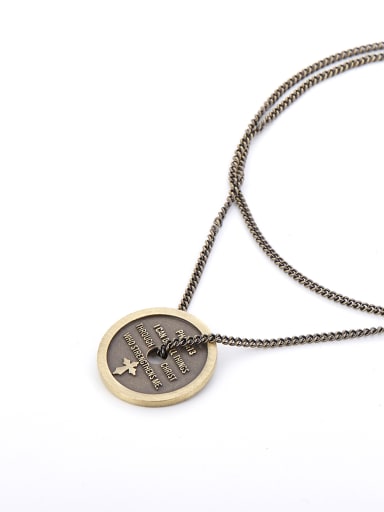 Coffee Gold Plated Brass Round Copper Beautiful necklace