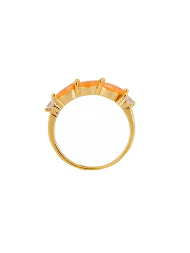 Model No R012713-7 Gold Youself ! Gold Plated Copper Stone Band band ring