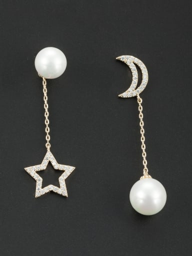 Fashion Gold Plated Star Drop drop Earring
