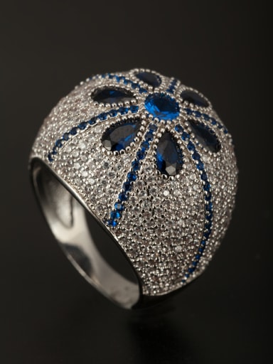 GODKI Luxury Women Wedding Dubai Model No 1000002930 Custom White Ring with Platinum Plated Copper
