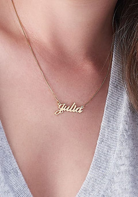 Custom Julia style Name Necklaces silver - 1000037987