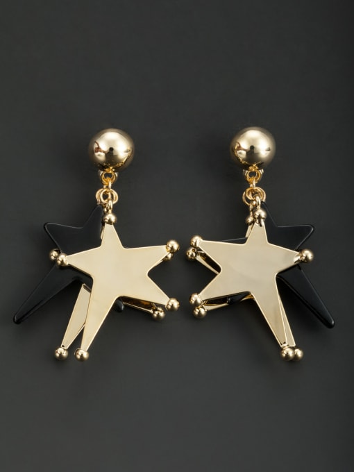 Lauren Mei New design Gold Plated Star Drop drop Earring in Multicolor color 0