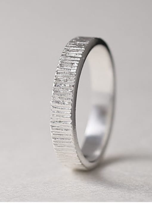 SUN SILVER Silver Round Band band ring with Silver 0