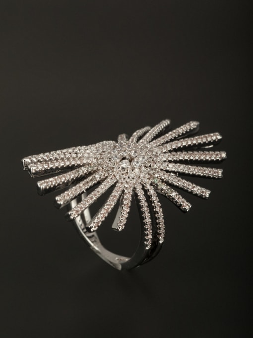 Tabora GODKI Luxury Women Wedding Dubai Model No 1000002955 Custom White Ring with Platinum Plated Copper 0