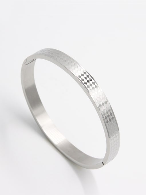 YUAN RUN Stainless steel  White  Beautiful Bangle   63MMX55MM