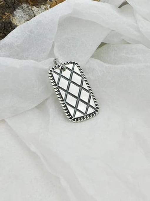 Section B (dj107) 925 Sterling Silver With Antique Silver Plated Simplistic Geometric Pendants