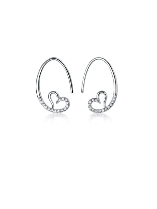 Rosh 925 Sterling Silver With Rose Gold Plated Fashion Irregular Hook Earrings 1