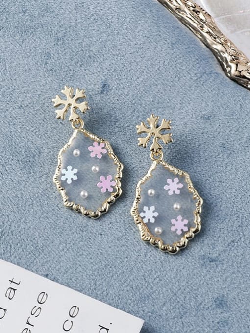 Girlhood Alloy With Gold Plated Fashion Irregular Drop Earrings 1