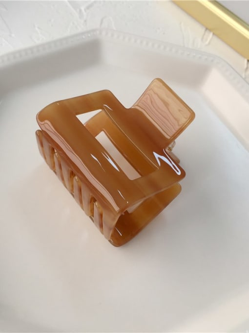Light coffee color Alloy With Cellulose Acetate Fashion Simple geometric  Barrettes & Clips