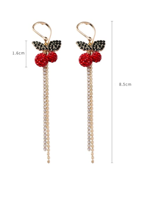 Girlhood Alloy With Gold Plated Fashion Friut Threader Earrings 1