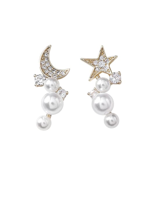 Girlhood Alloy With Gold Plated Fashion Star Drop Earrings 2