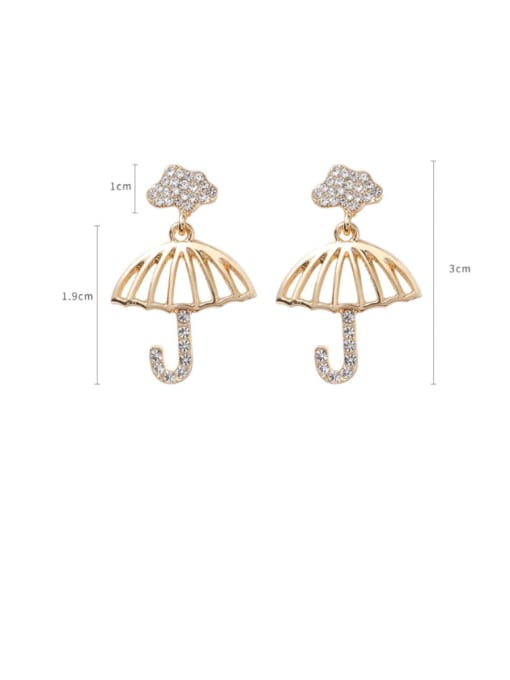 Girlhood Alloy With Gold Plated Fashion Irregular Drop Earrings 2