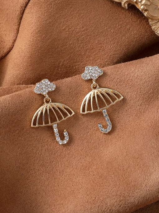 Girlhood Alloy With Gold Plated Fashion Irregular Drop Earrings