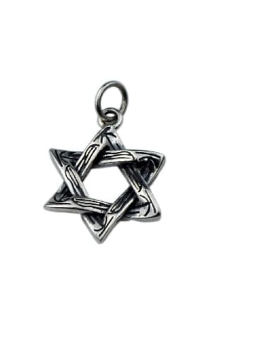 Small pendant Vintage Sterling Silver With Antique Silver Plated Simplistic Hollow  Star Pendants