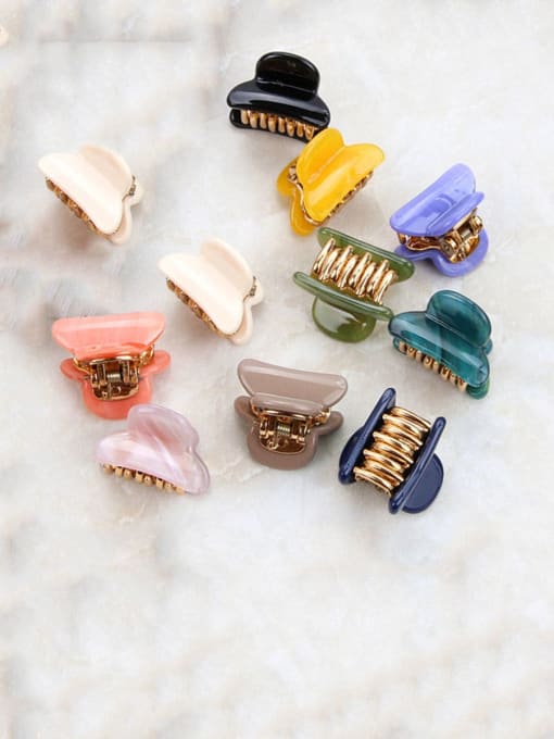 Mixed color Alloy With Cellulose Acetate Fashion Geometric Barrettes & Clips
