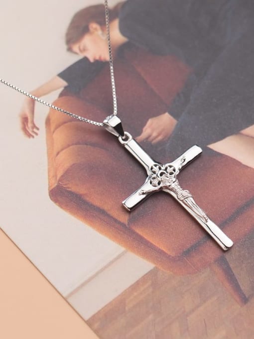 Rosh 925 Sterling Silver With Platinum Plated Fashion Cross Necklaces 0