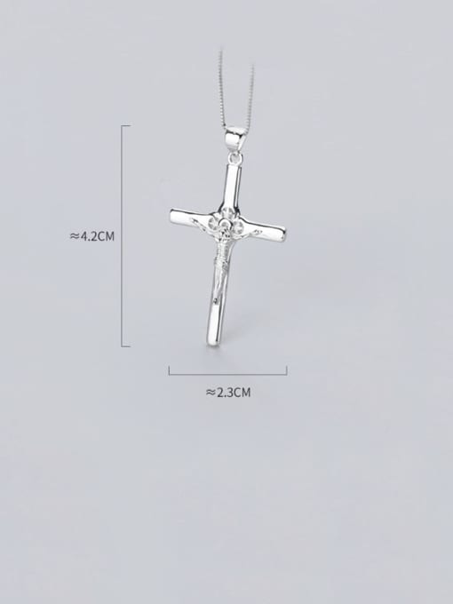 Rosh 925 Sterling Silver With Platinum Plated Fashion Cross Necklaces 3