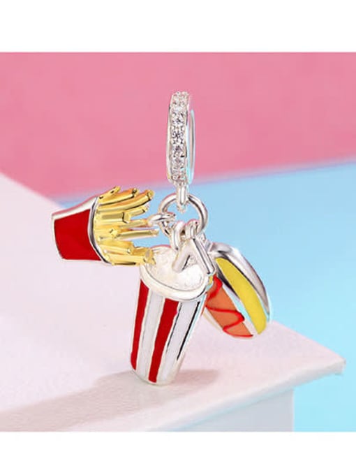 Jare 925 Silver Cola Fries Burger charms 3