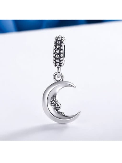 Jare 925 silver crescent charms 2