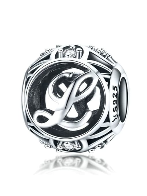 L 925 silver letter charms