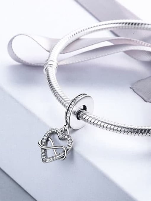 Jare 925 silver cute heart charms 1