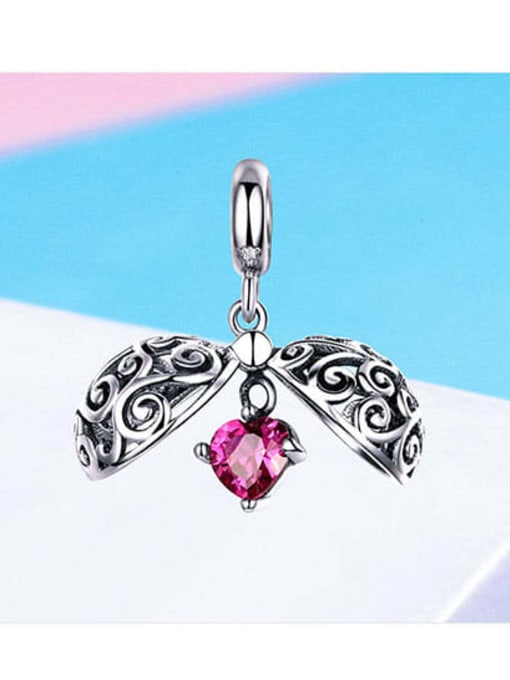 Jare 925 silver romantic heart charms 3