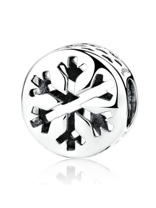 SCC069 925 silver cute snowflake charms