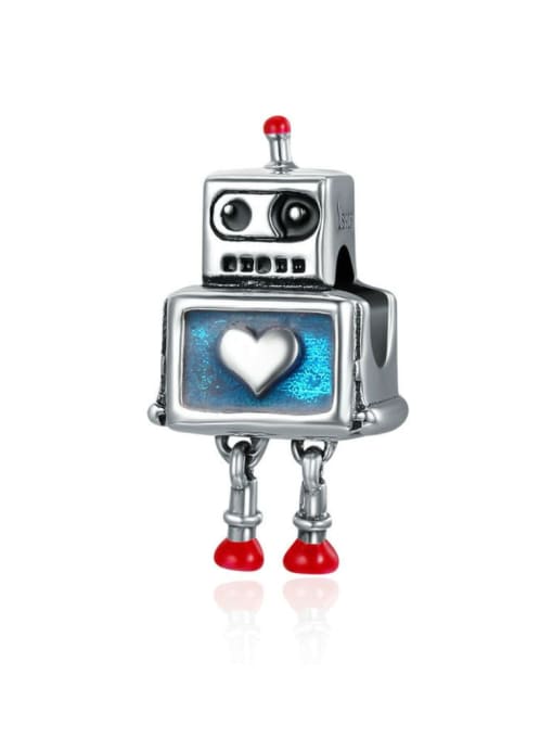 Jare 925 silver cute robotic charms 0