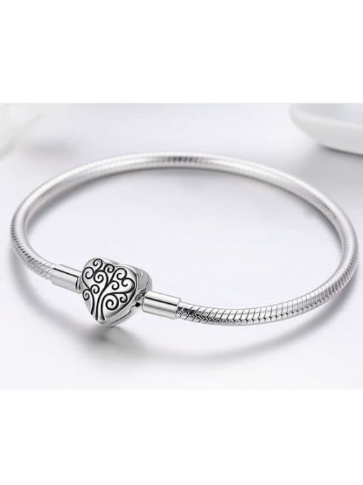 Jare 925 silver cute heart Chain Bracelet 3