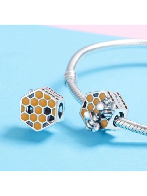 Jare 925 silver cute honeycomb charms 1