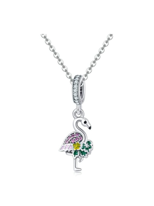 Single Chain Pendant 925 silver cute swan charms