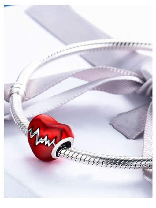 Jare 925 silver heart-shaped charms 1