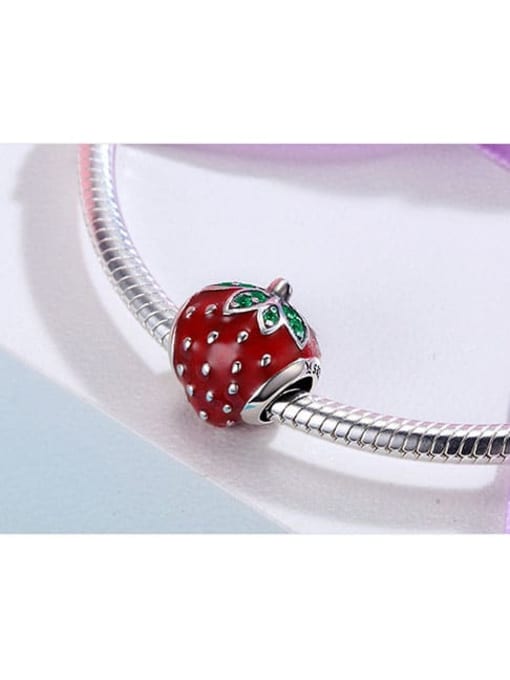 Jare 925 silver cute strawberry charms 2