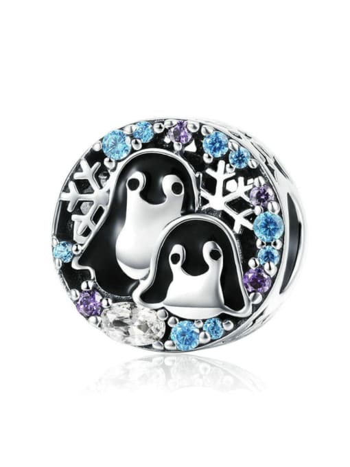 Jare 925 silver cute penguin charms