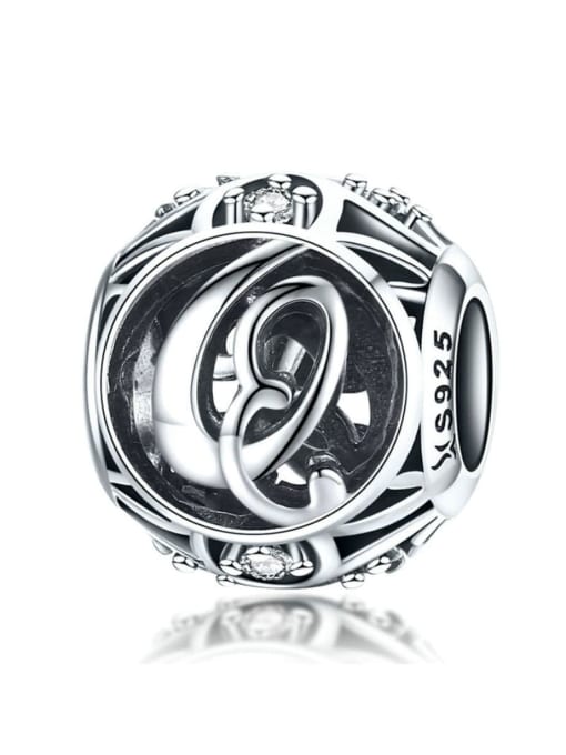 Q 925 silver letter charms