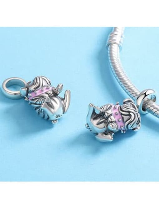 Jare 925 silver cute dog charms 2