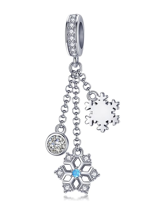 SCC1020 925 silver cute snowflake charms