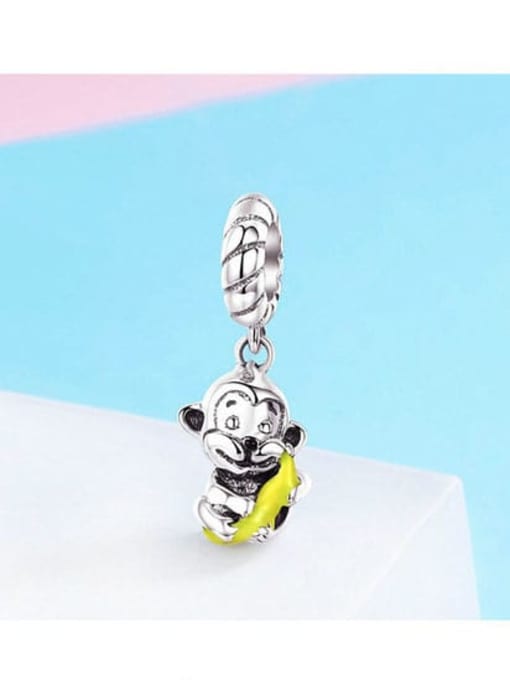 Jare 925 silver cute monkey charms 2