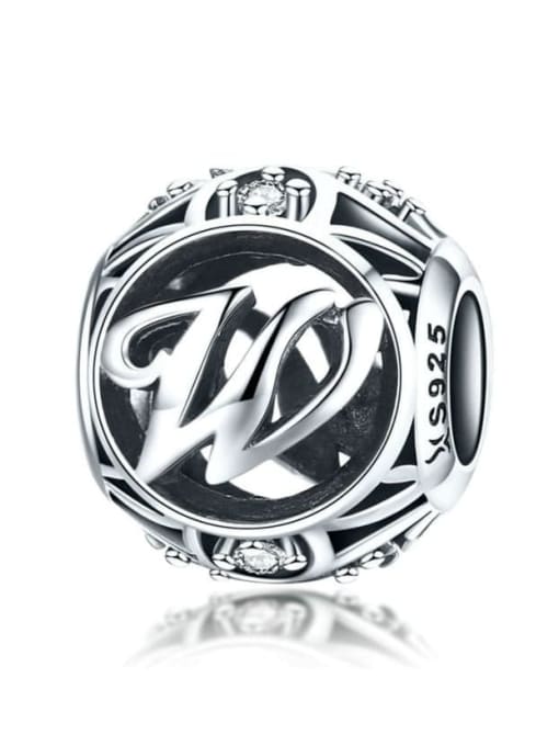 W 925 silver letter charms