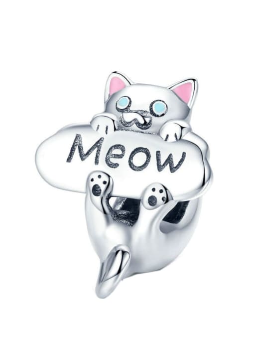 Jare 925 silver cute cat charms