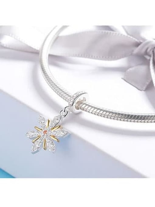 Jare 925 silver snowflake charms 2