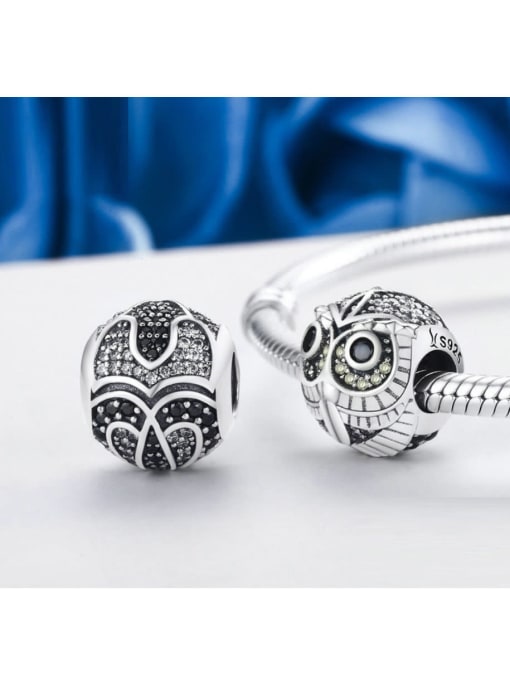 Jare 925 silver cute owl charms 1